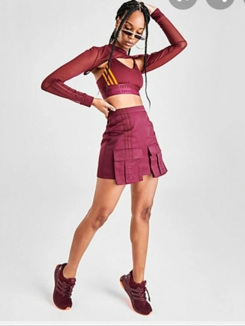 Adidas x IVY PARK Skirt ON HAND, New - Maroon, size: XSmall
